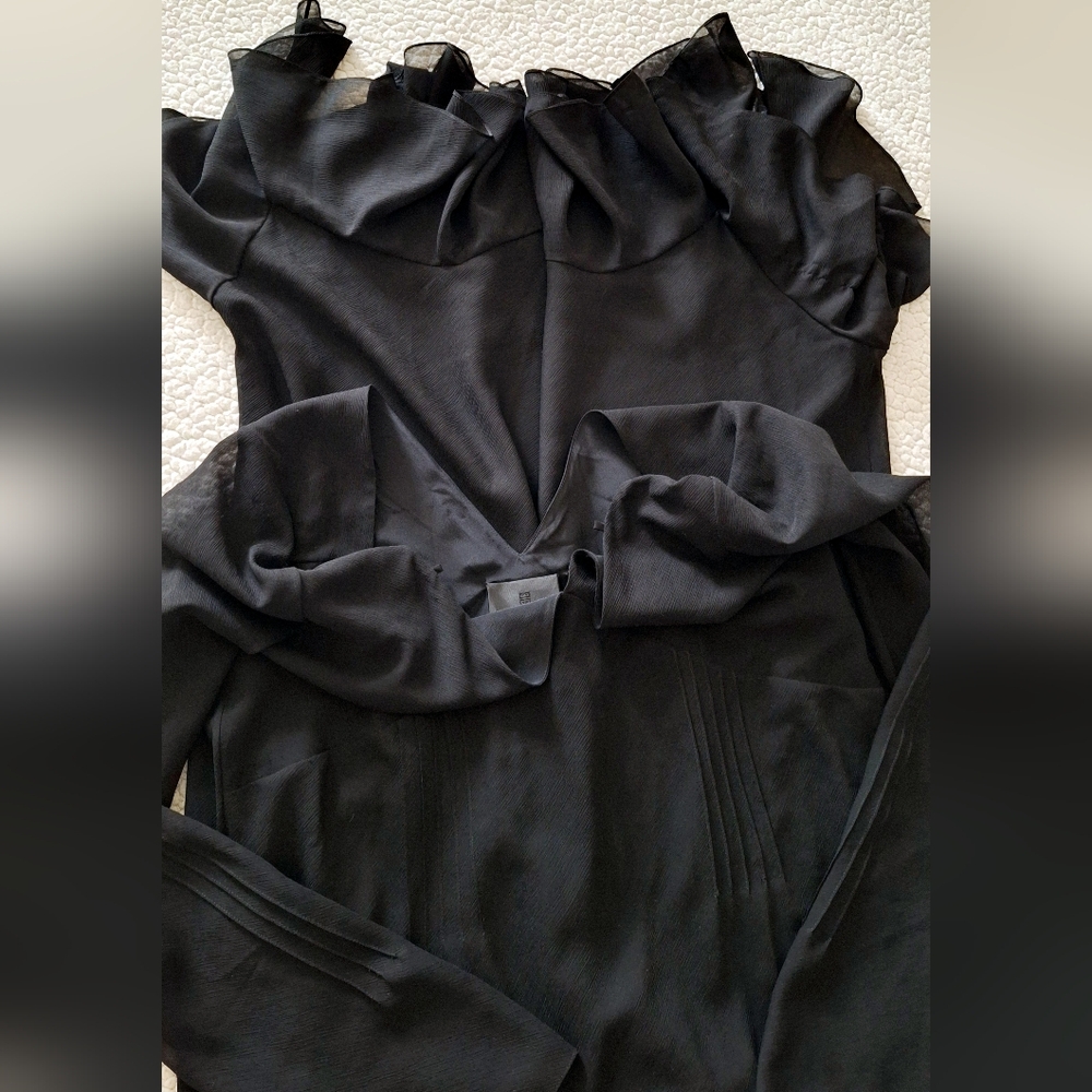 GIVENCHY Off Shoulder Maxi Dress Gown Black Sz 14 Org $5,995 - Picture 16 of 16